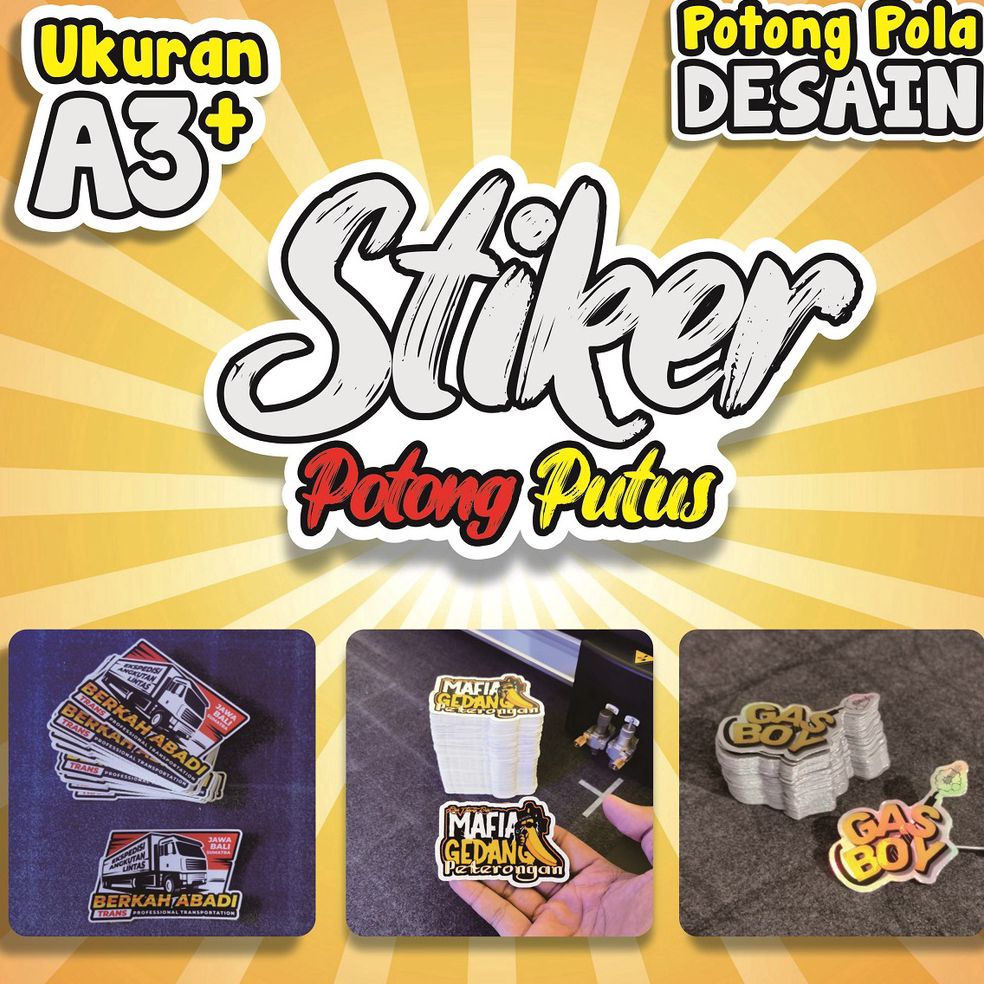 

Banting Harga Stiker Potong Putus / Stiker Die Cut Custom Desain Custom Ukuran Bahan Vinyl Hologram Vinyl Putih Vinyl Transparan Stiker Craft