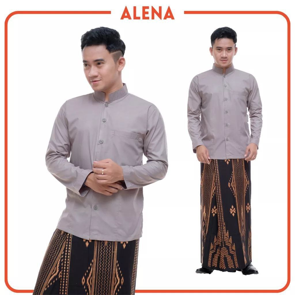 [TERLARIS] Baju Muslim Koko Habaib Haibah Habib Polos Model AMMU AMU Farel Collection //Baju Koko Ha