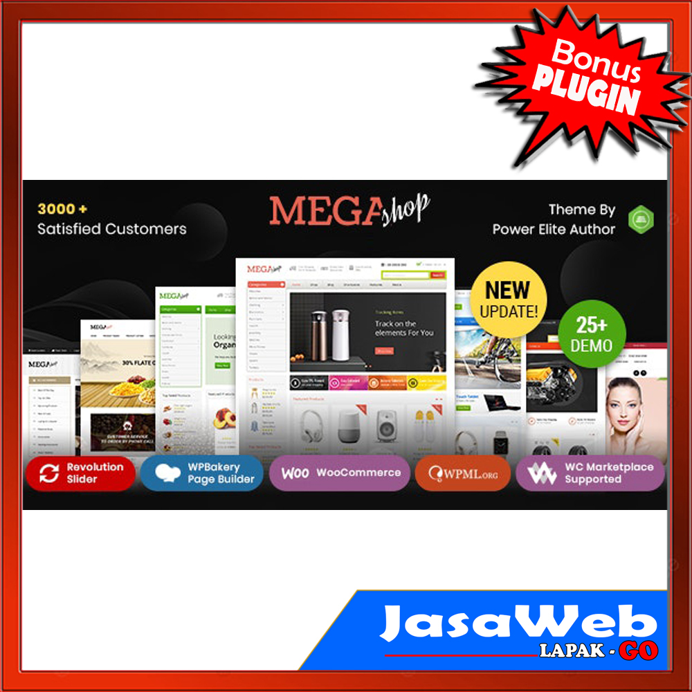 GRATIS INSTALL | Toko Online MEGASHOP Woocommerce | Premium Wordpress Theme