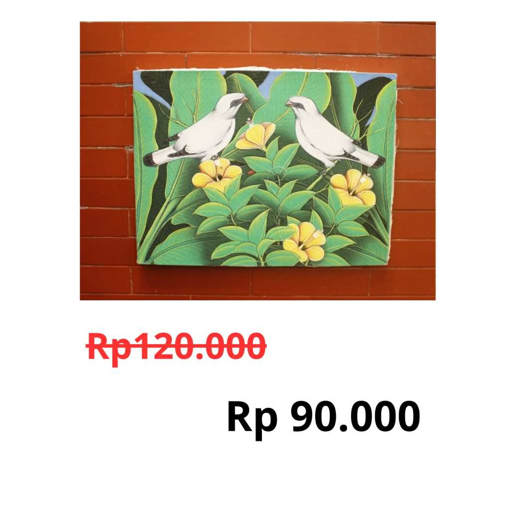 Promo  Lukisan Bali Sepasang Burung