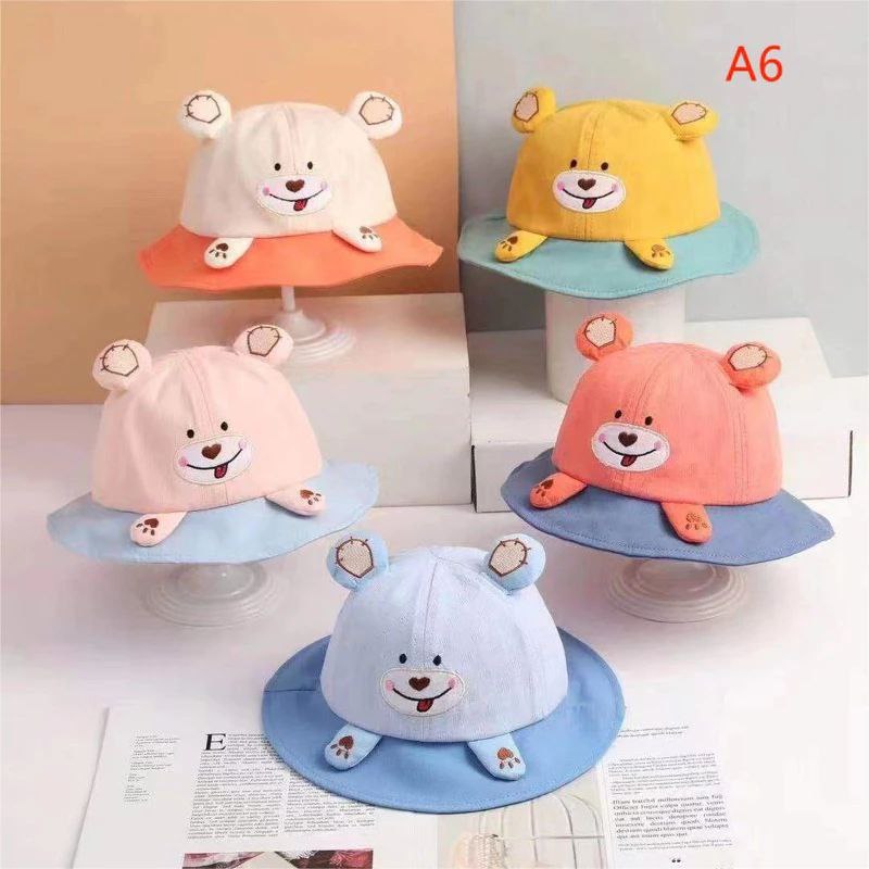 TOP FH114 - TOPI BUKET IMPORT ANAK 1-3 TAHUN BEAR TANGAN