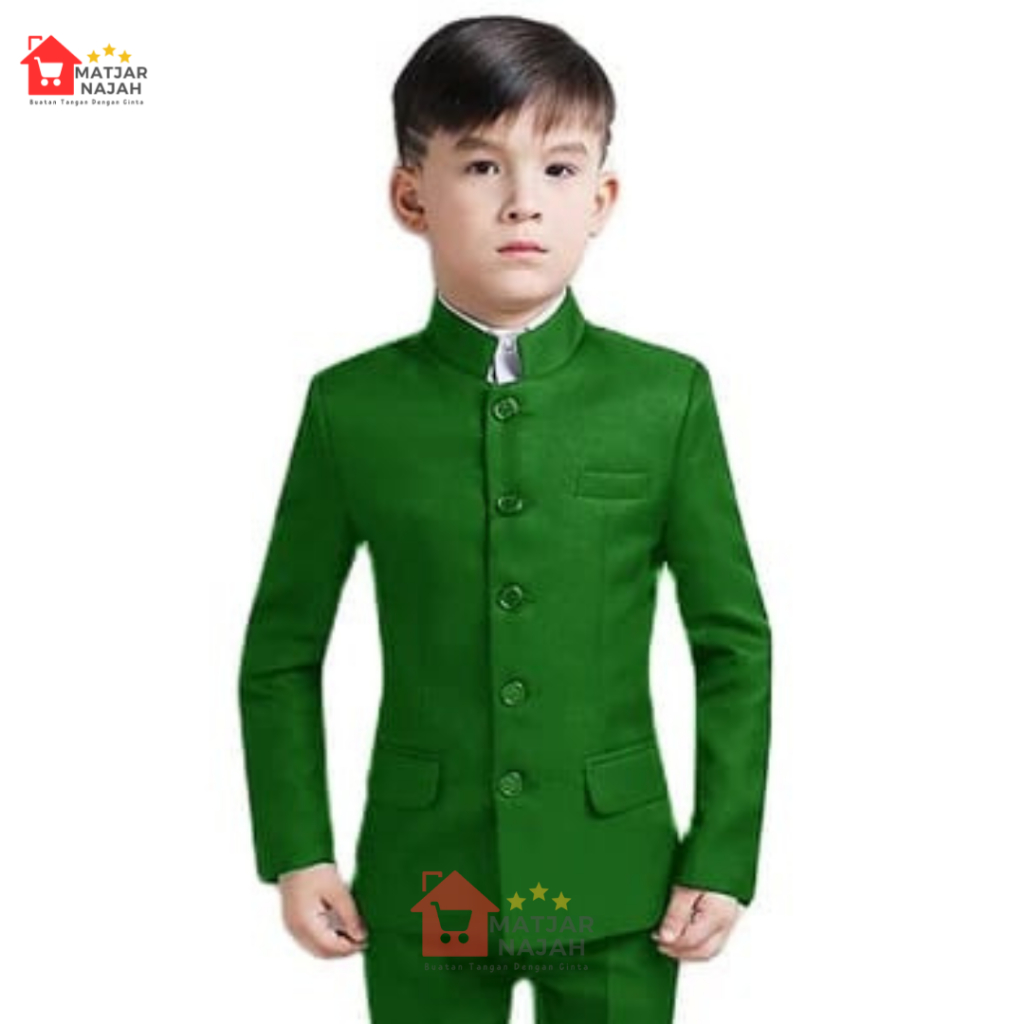 Jasko Anak Laki Laki - Jas Mandarin Anak Cowok 2th-13th - Bescap Anak - Jas Koko Anak - Jas Kerah Ma