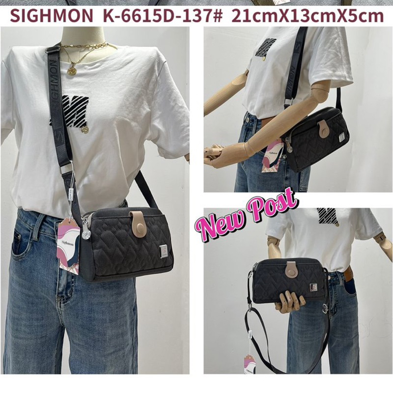 GZK6615-137 TAS SELEMPANG WANITA IMPORT SIGHMON 3 RUANG