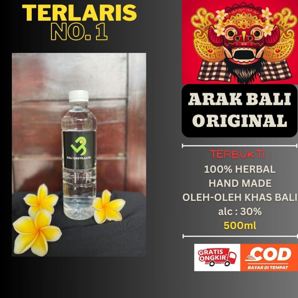 

[TERLARIS] Arak Bali ORIGINAL Ramuan 500ml alc 30%, oleh oleh khas bali , herbal , barong.