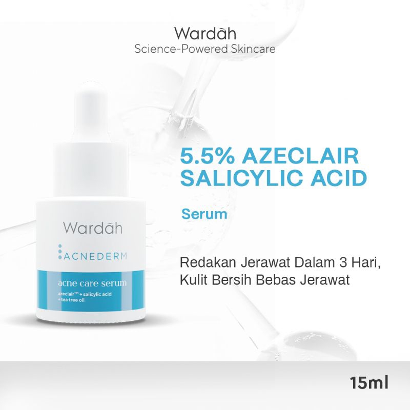 Wardah Acnederm Acne Care Serum 15ml | Wardah Acne Serum | Wardah Serum Jerawat | Wardah Acnederm | 