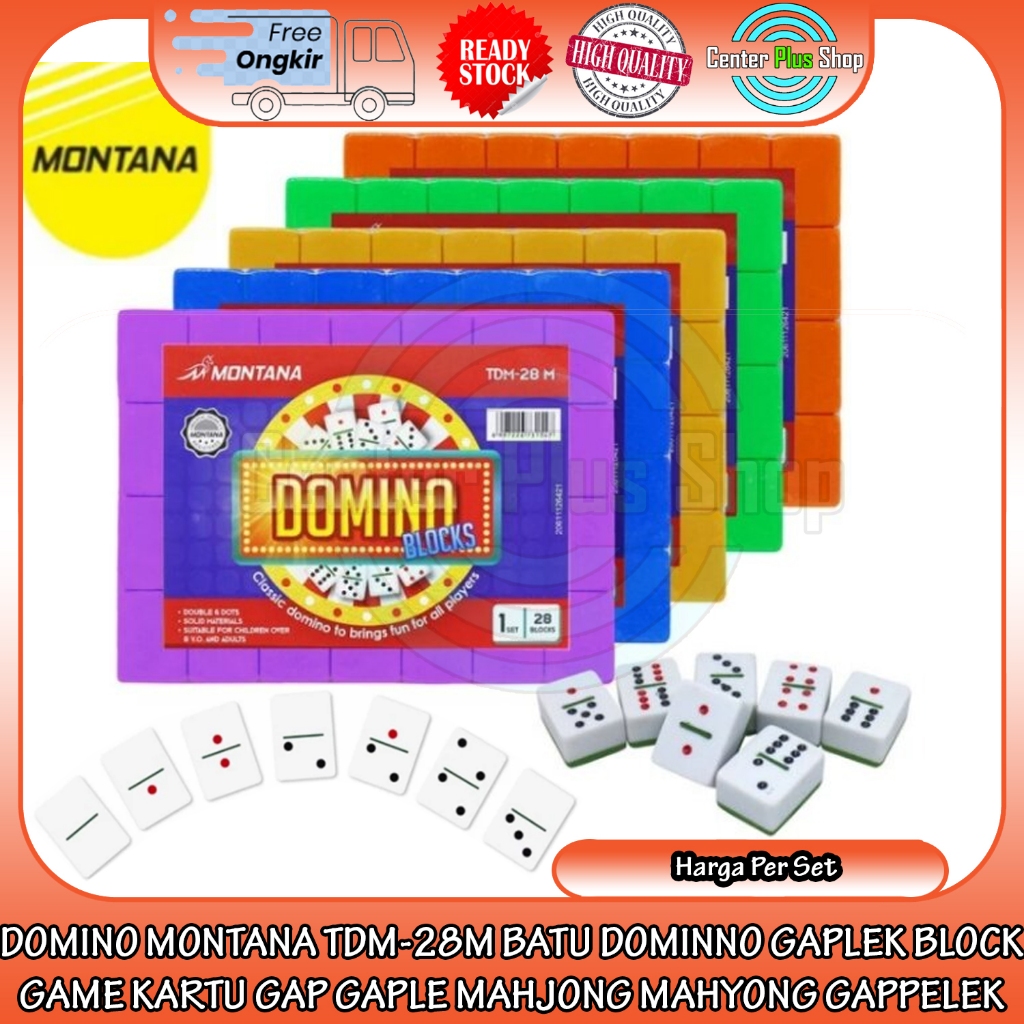 GAP GAPLE DOMINO MONTANA TDM-28M BATU DOMINNO GAPLEK BLOCK GAME KARTU MAHJONG MAHYONG GAPPELEK PERMA