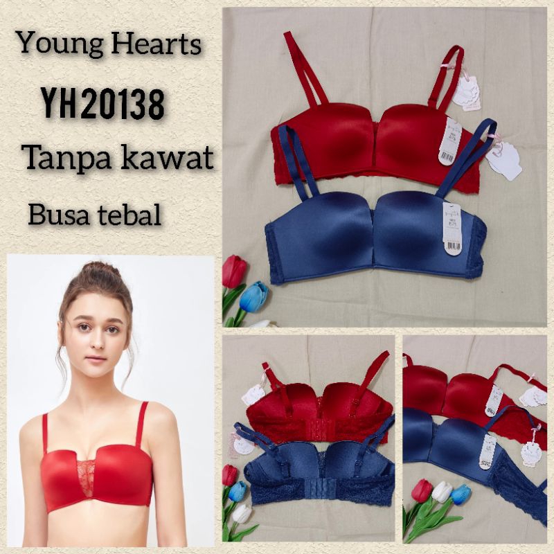 Sale bra young hearts tanpa kawat busa tebal uk 32/34/36 cup B