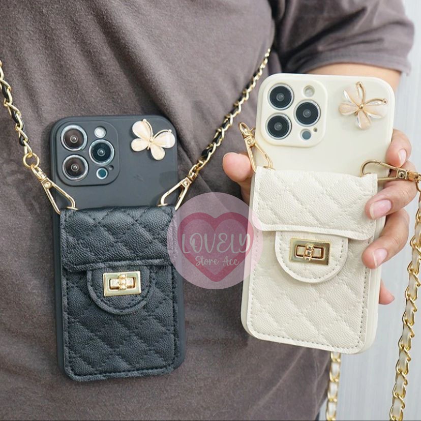 Softcase Tas Hp Dompet Kupu-Kupu For Redmi Note 12 Note 12pro plus note 10 Redmi note 11 Redmi note 