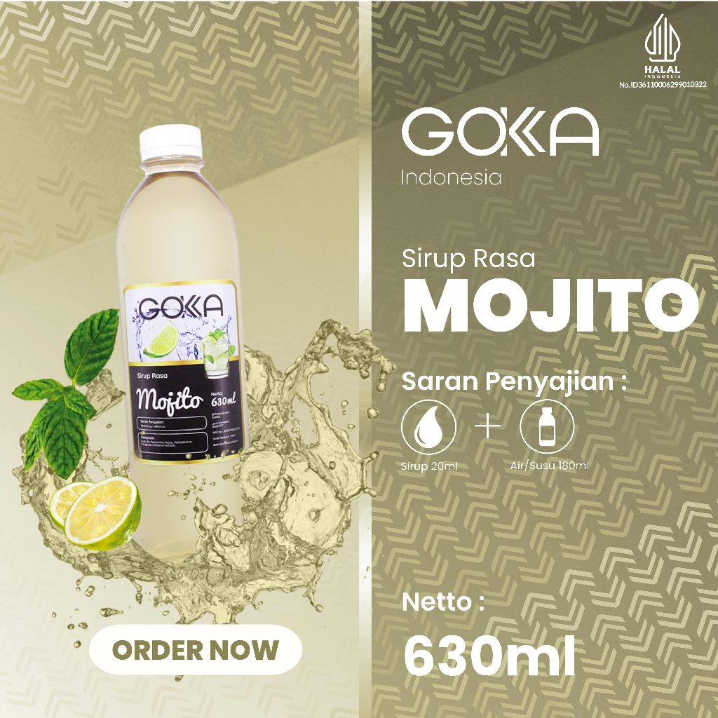

Minuman Sirup Gokka Rasa Mojito / Syrup Mojito Gokka 630ml