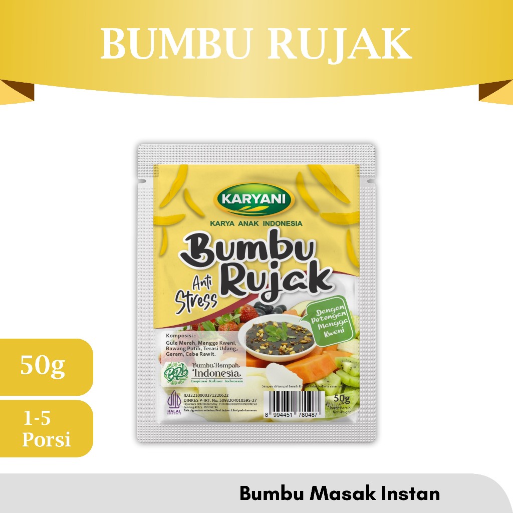 

KARYANI BUMBU MASAK INSTAN RUJAK KWENI 50 Gram