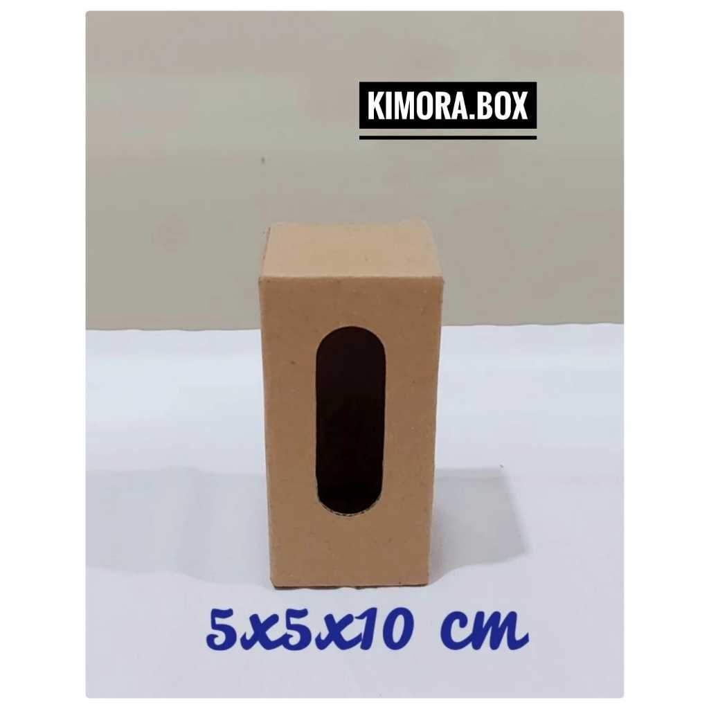 

kardus uk. 5x5x10 cm...box karton model die cut botol - Die cut Hole