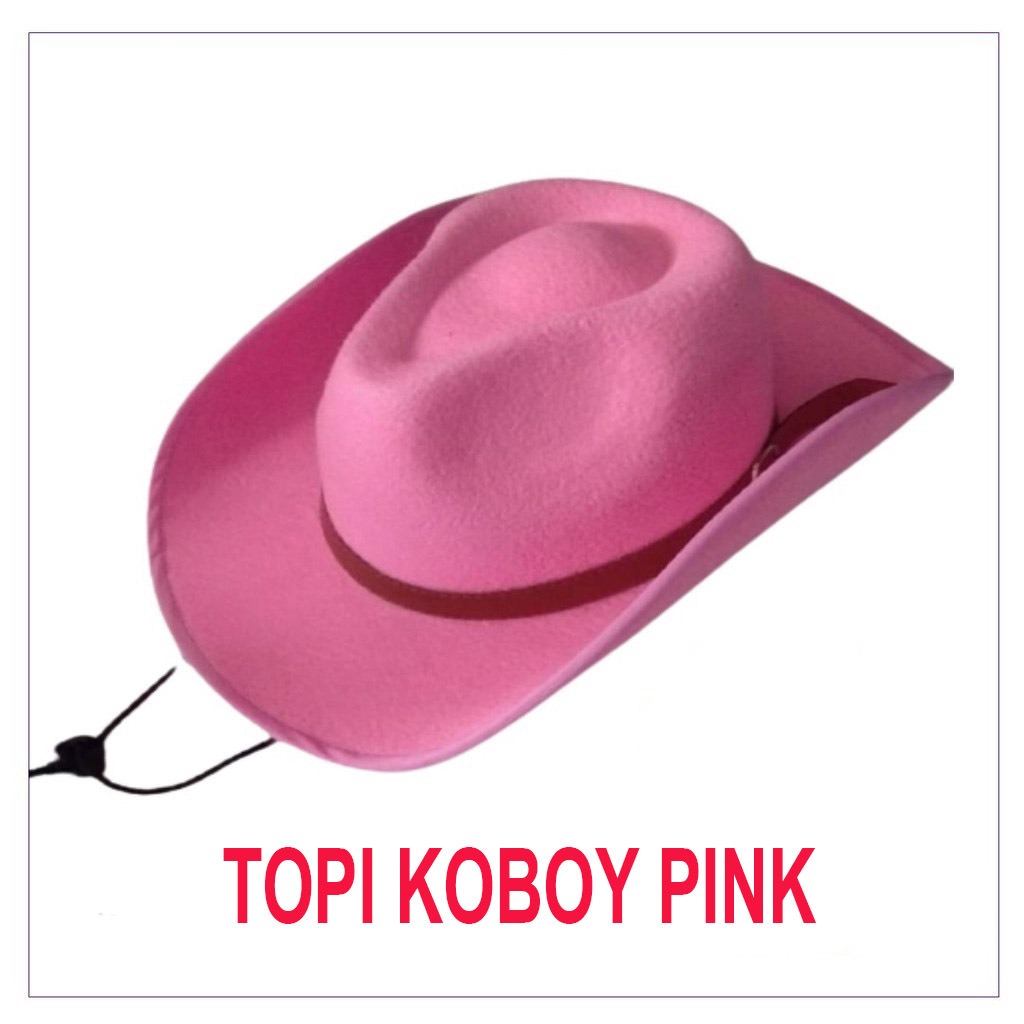 Topi koboi pink topi koboy cewek