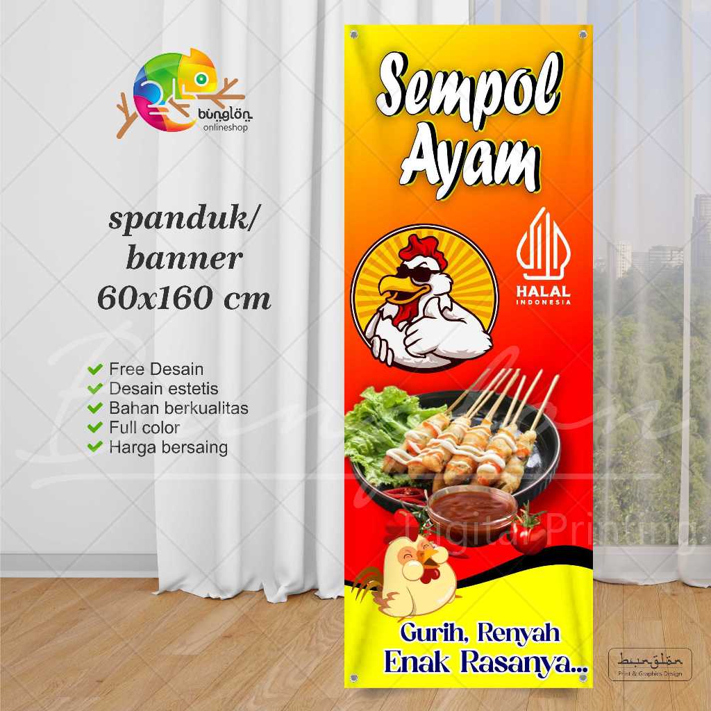 Spanduk Banner Sempol Ayam Custom Murah