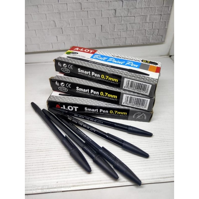 

pulpen/bulpen/ballpoint/pena A-LOT black ink pen 0.7/1 pack/12pcs