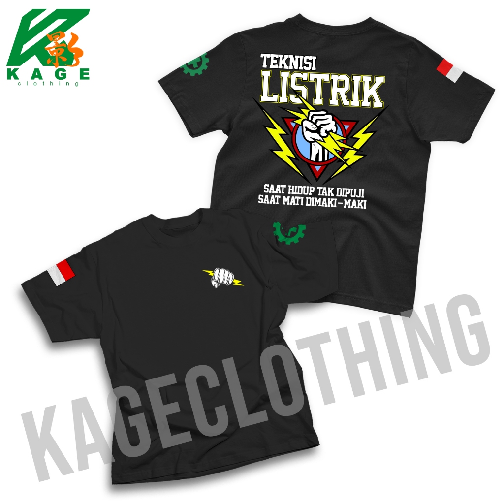 Kaos pria TEKNISI LISTRIK ELECTRICAL ENGINEERING Tshirt baju distro cotton combed 30s UNISEX KAOS TU