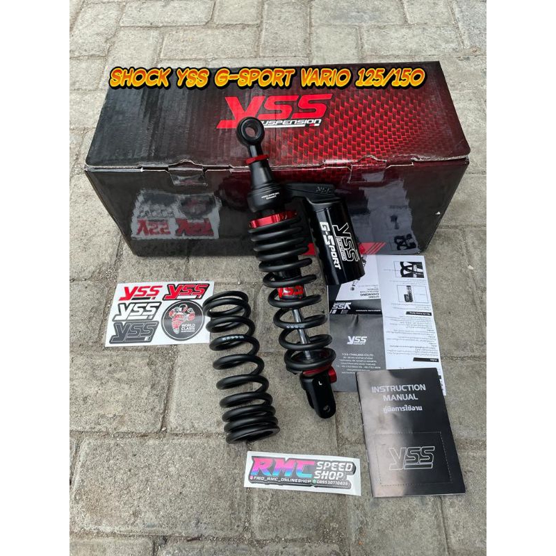 Shock Yss G-Sport matic Vario 125/150 scopy ring 12 ukuran 325mm original / Shock yss GSport ORI kli