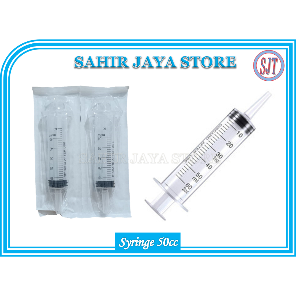 Spuit Besar Spuit 50ml Spuit 50cc Syringe 50ml Syringe 50cc Lubang Tengah Harga Per Pcs