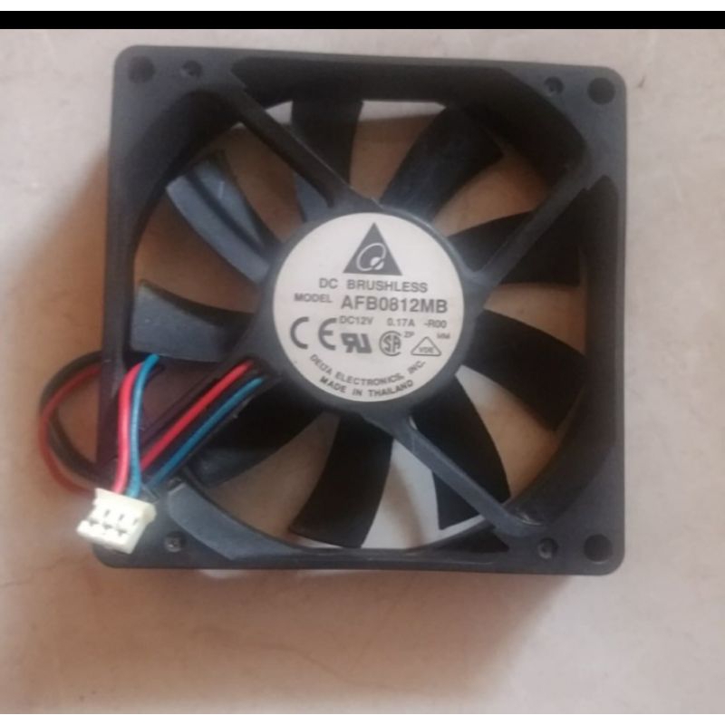 FAN KIPAS SILENT 8CM ORIGINAL DELTA AFB0812MB 0.17A 12V 3PIN GARANSI
