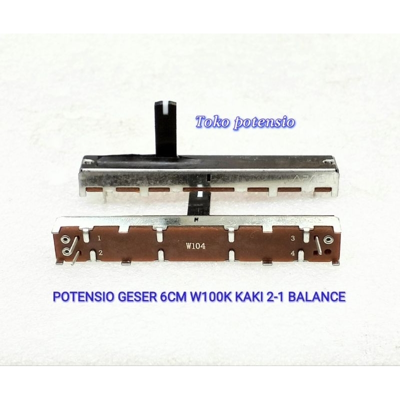 POTENSIO GESER 6CM W100K KAKI 2-1 MONO BALANCE