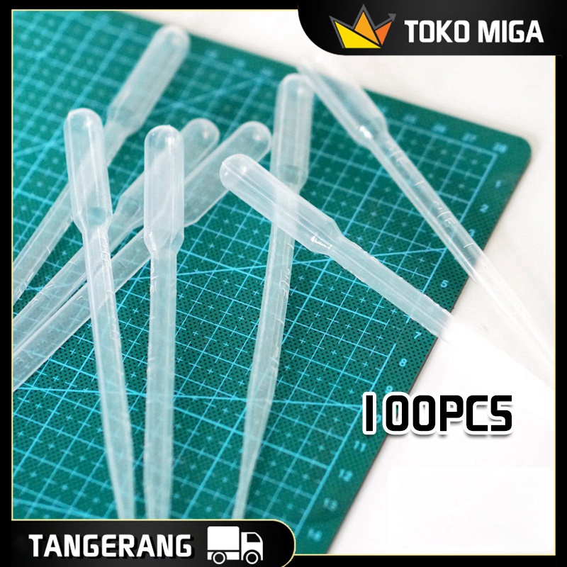 100PCS 3ML 2ML Pipet Tetes Plastik Ukur Bening Pipet Drop Pipet Pipet Pipet Ukur Pipet Transfer Pipe