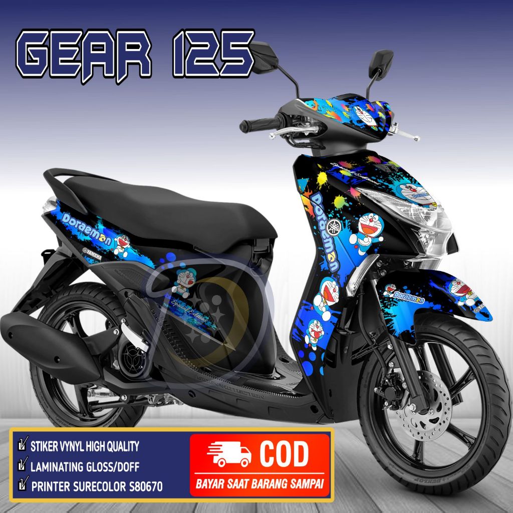 Decal Yamaha Gear 125 Striping Yamaha Gear Stiker Motor Yamaha Gear Doraemon