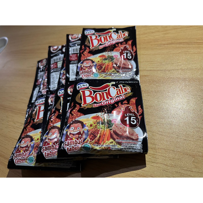 

BUBUK CABE Boncabe Level 15 Perpak isi 12 Sachet