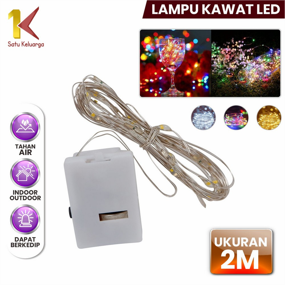 Satu Keluarga Lampu Kawat Led Uk 2 Meter C941 Lampu Tumblr Light Led 2M Dekorasi Bucket Balon Serbag