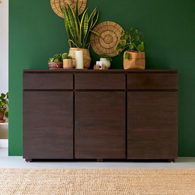 Bufet polos minimalis modern kayu jati/Kabinet ruang tamu