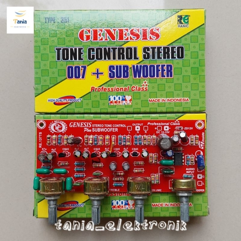 KIT TONE CONTROL STEREO GENESIS 12V DC