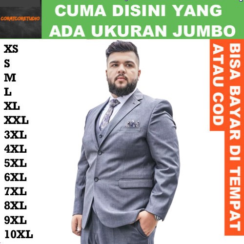 FortKlass FORTGLASS RISRUS FASHION Snowshop Jas Pria Blazer Cowok JAS ABU SIZE JUMBO / JAS PRIA UKUR