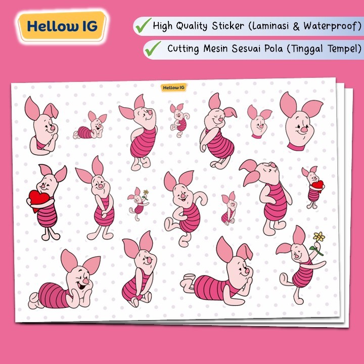 

STICKER PACK PIGLET | STIKER PIGLET DISNEY BOTOL LAPTOP KOPER HELM WATERPROOF