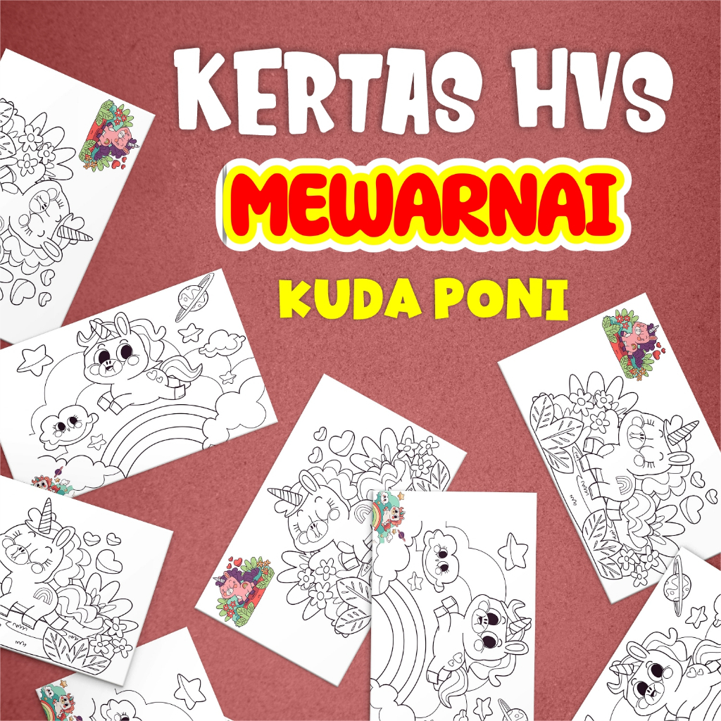 

Kertas Mewarnai Kudaponi Anak HVS - Kertas Mewarnai Murah