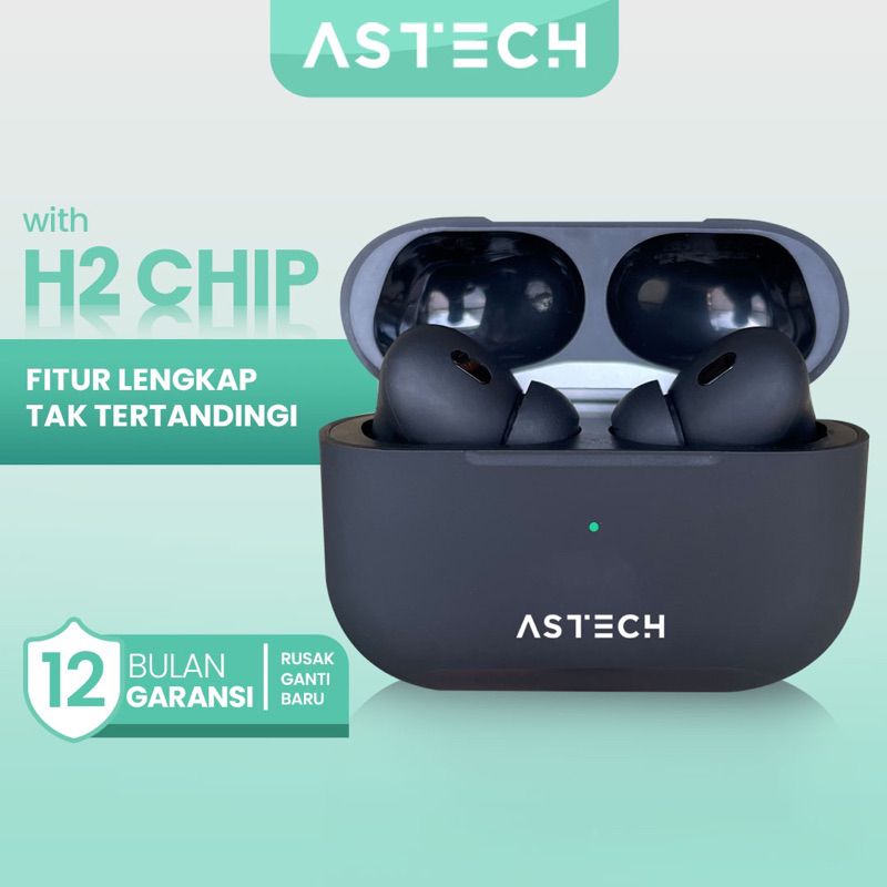 Astech Pro 2 2023 “ Black Edition “ Wireless Charging Case (IMEI & SN Detectable + Spatial Audio) By