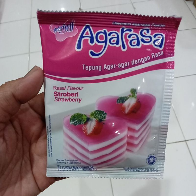 

Mahbubah - Nutrijell Agarasa 10 g Tepung Agar - Agar Dengan Rasa Stroberi