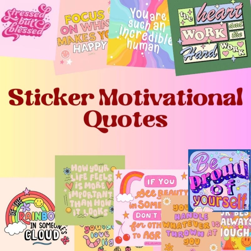

1 Set 20pcs motivational quotes sticker stiker affirmation buat deco journalling