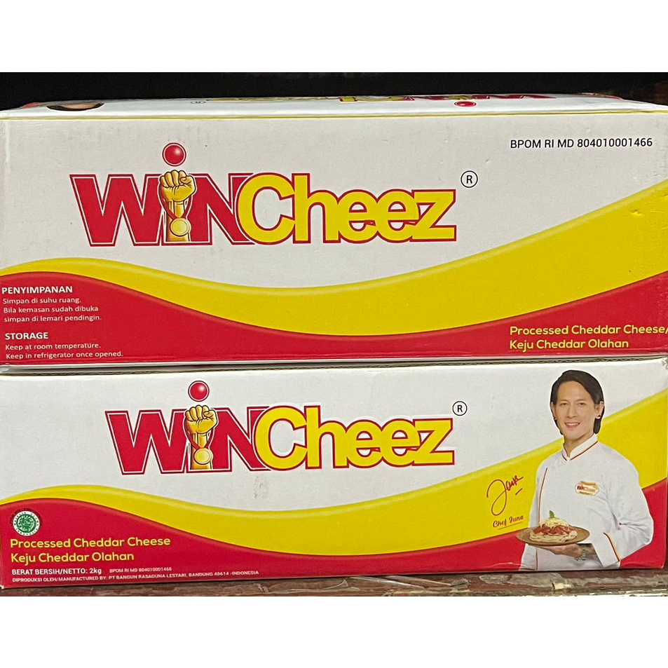 

☊↕⁑ Keju Wincheez Cheddar Cheese - Cheese Wincheez 2kg