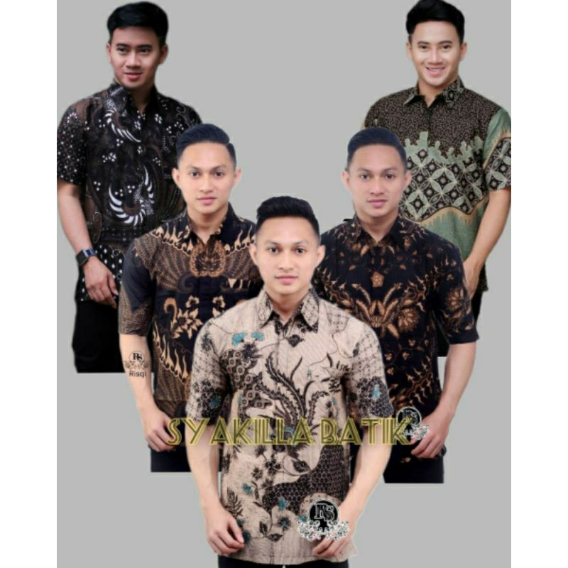 HEM BATIK PRIA DEWASA HEM BATIK LAKI LAKI TERBARU KEREN BAJU BATIK MEWAH KEMEJA BATIK LENGAN PENDEK