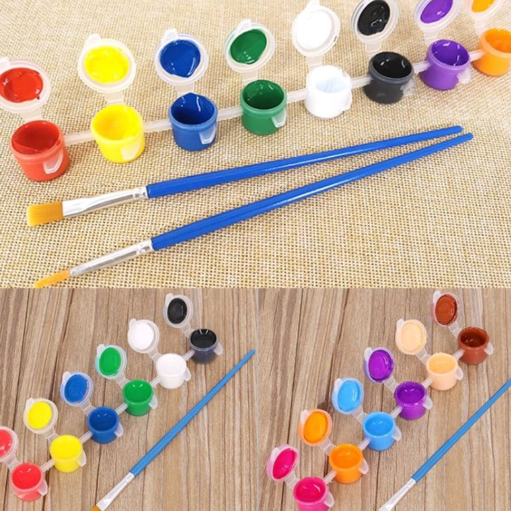 

Bestseller cat akcrilik 12 warna dan 1 kuas