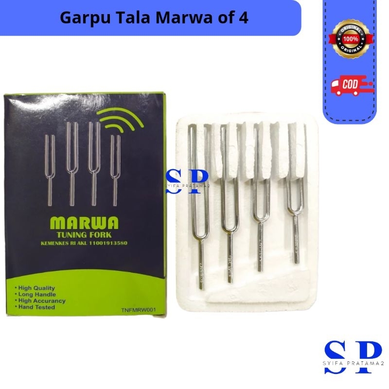 Alat Medis Garpu Tala MARWA | Tuning Fork Set of 4 | Isi 4 Pcs