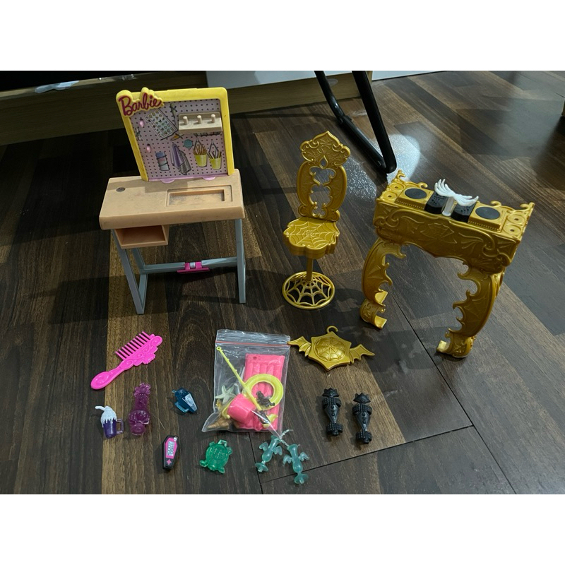 mainan perabotan aksesoris barbie monster high mattel