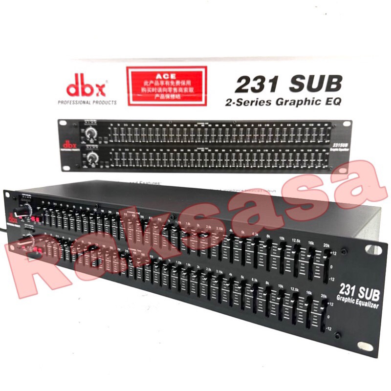 Equaliser DBX 231 Plus Output Subwoofee Equalizer dbx 231Sub
