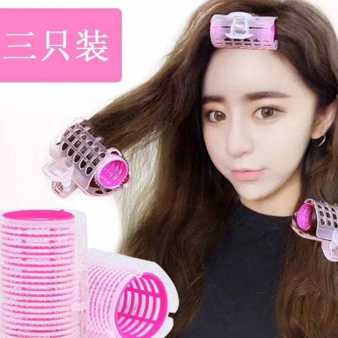 BLKX4658 TEBUS MURAH  3pcs / Set Rol Rambut Poni Keriting Untuk Alat Styling Wanita - Roll + Jepit