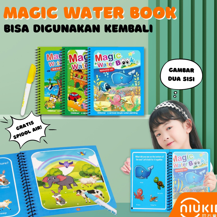 

Best Product NIUKID MAGIC WATER BOOK MAGIC WATER PEN BUKU GAMBAR MEWARNAI BUKU WARNA MAINAN EDUKASI ANAK