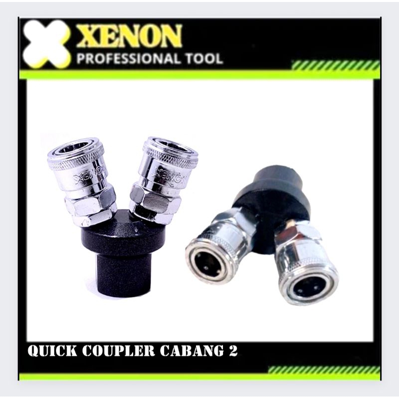 Quick Coupler Sambungan Selang Kompresor Cabang 2 XENON