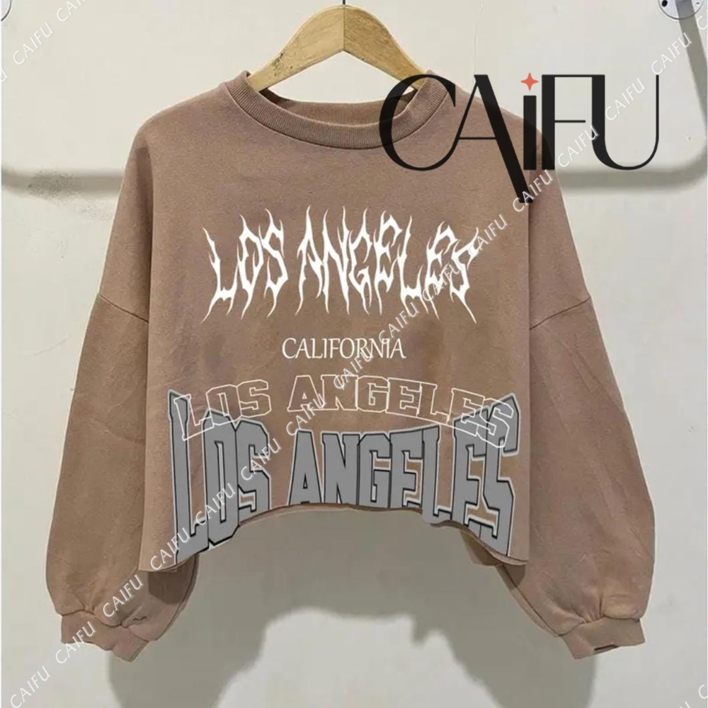 SWEATER CROP TOP WANITA REMAJA LOS ANGELES