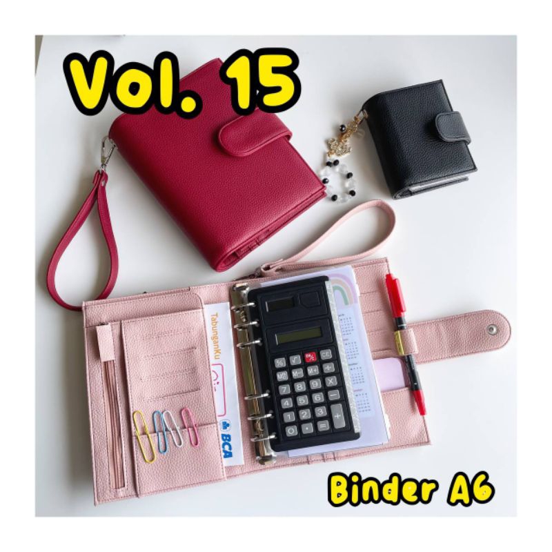 

Yumeproject Vol.15 Binder A6 Ring 6 Keuangan Set Aesthetic Korea Ziplock Kulit Sintetis Import Original Yume Project