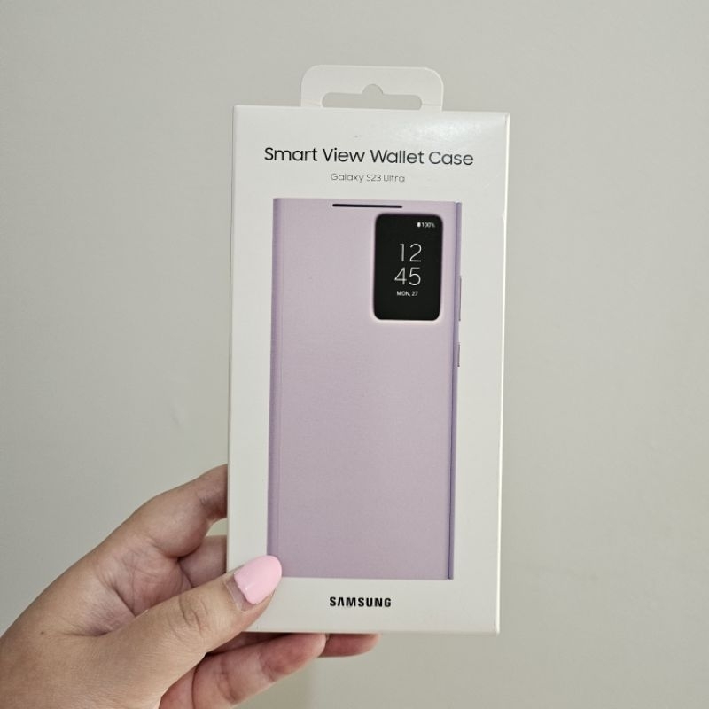 Original Samsung Case Galaxy S23 Ultra, Smart View Wallet Case, Frame Case, Silicone Grip Case