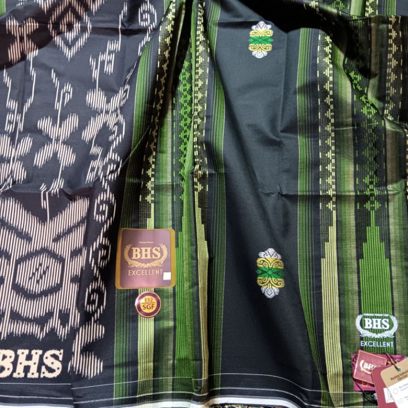 SARUNG BHS EXCELLENT GOLD E52 SGF 8 SONGKET HIJAU