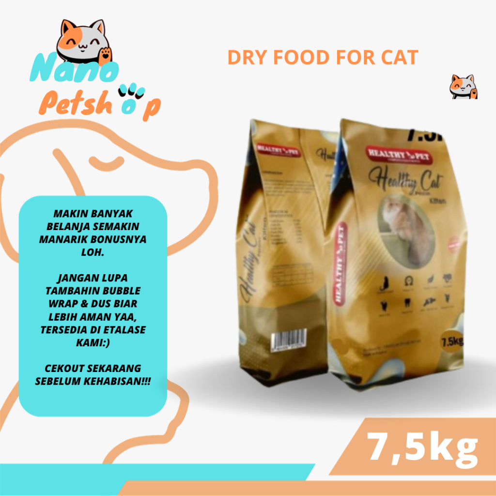 Makanan Kucing - HEALTHY PET PERSIAN KITTEN 7,5KG (INSTAN&REGULER)