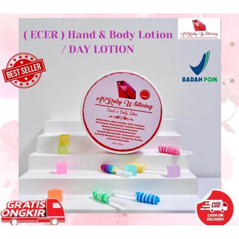 Day Lotion Azruby whitening BPOM  || Dengan Kandungan 15 bahan Import Glutathione , Alpha Arbutin TE